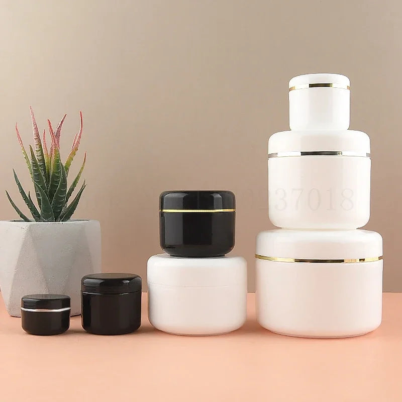 30Pcs/Lot PP Plastic Cream Container Jar Box Mask Sub Travel Bottle Face Lotion Cosmetic Refillable Travel size bottles Mascara