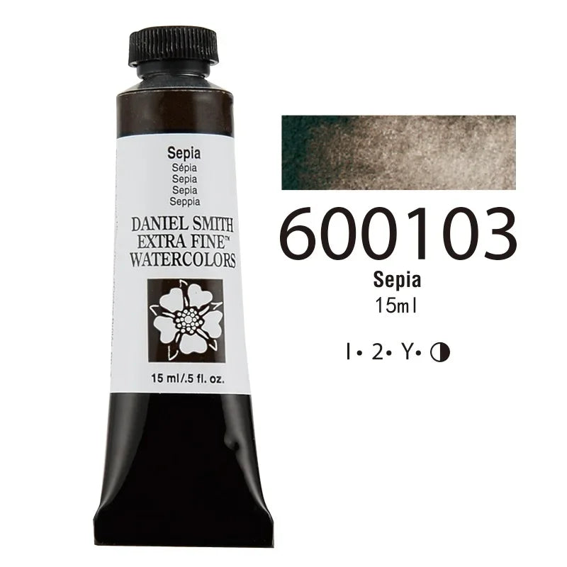 American DANIEL SMITH Series 1 Natural Mineral Extra Fine Watercolor Piant 15ml Paint Tube Painting Artists Drawing Supplies