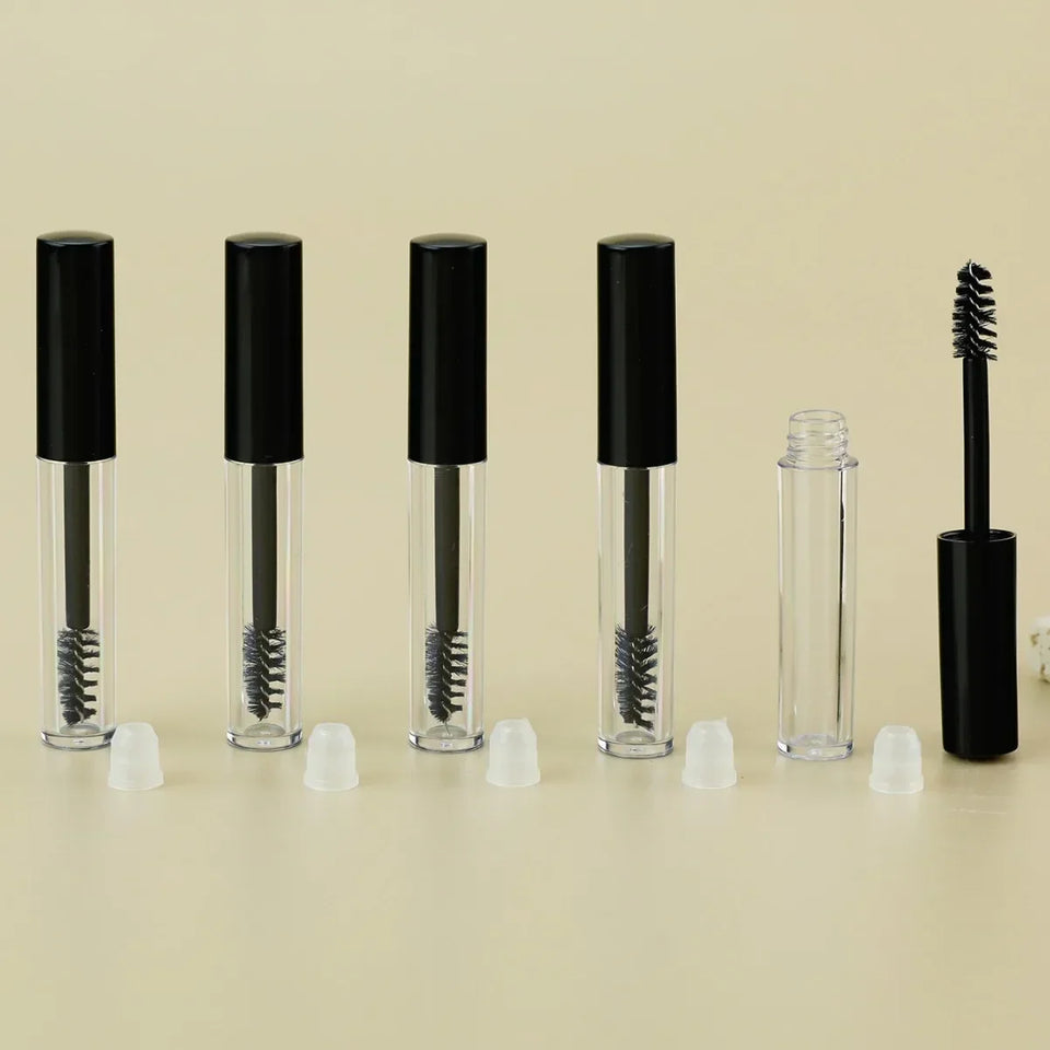 1pcs Refillable Mascara Empty Bottles Black Cap Plastic Mascara Tubes Eyelash Cream Container Eyelash Growth Liquid DIY Tools