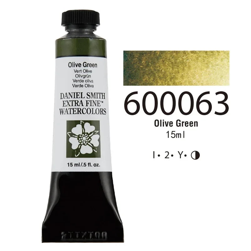 American DANIEL SMITH Series 1 Natural Mineral Extra Fine Watercolor Piant 15ml Paint Tube Painting Artists Drawing Supplies