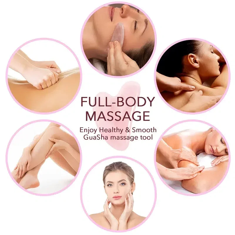 Natural Stone GuaSha Jade Facial Beauty Scraping Massage Tools Firm Skin Care Face Gua Sha SPA Physical Therapy