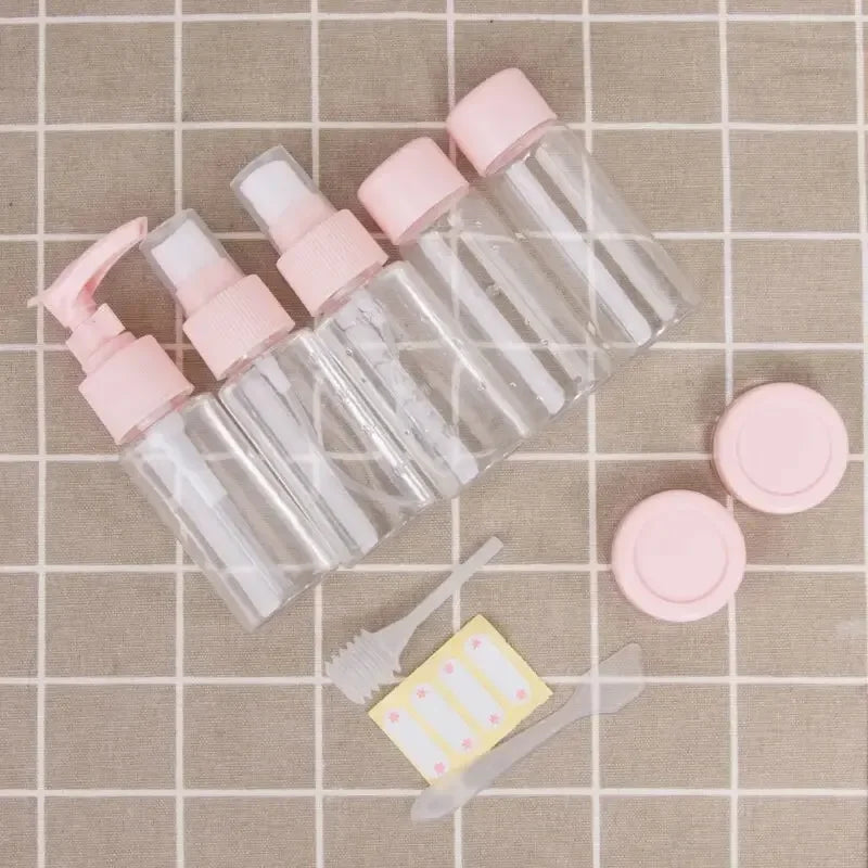 7PCS Travel Bottles Travel Multifunctional Dispenser  Toiletries Set Pressing Sample Spray Bottle Spray Bottle Mascara tube Vial