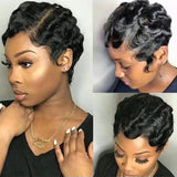 Human Hair Body Wave Pixie Cut Bob Wig – T Frontal Deep Wave Short Lace Wig