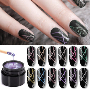 Nail Art Metal Brushed Nail Glue Painting