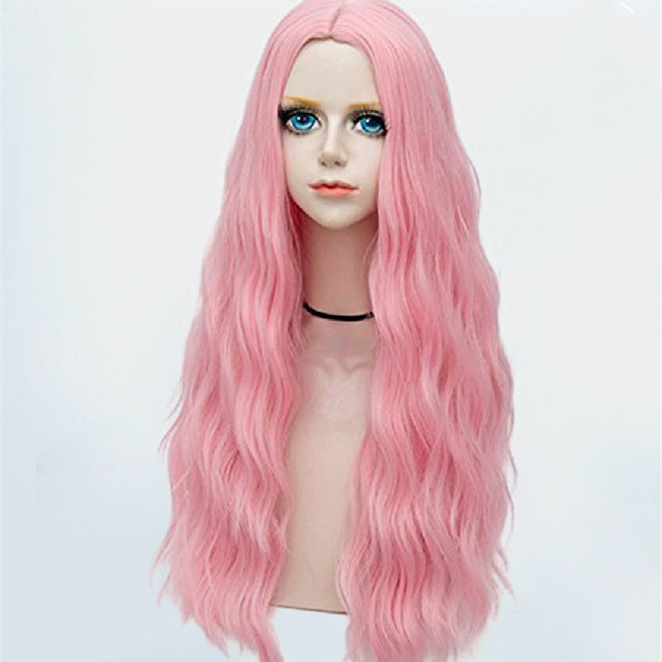 Mid Parting Multicolor Chemical Fiber Wig Full Head Cover