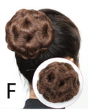 High Temperature Silk Wig Hair Ring, Hair Bun, Nine Flower Ball Head Bridal Costume Plate