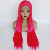 European And American Fashion Fluorescent Medium Long Straight Hair