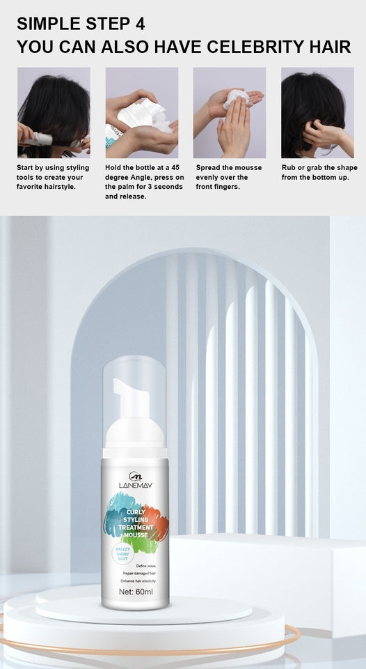 Curly Hair Shaping Mousse Moisturizing Anti-frizz